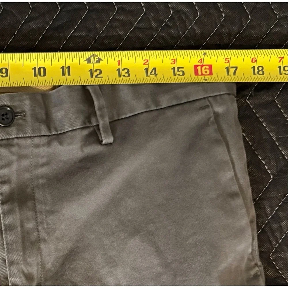 Banana Republic Slim Chino Pants Mens 34x32 Grey Stretch Cotton Twill Trousers
